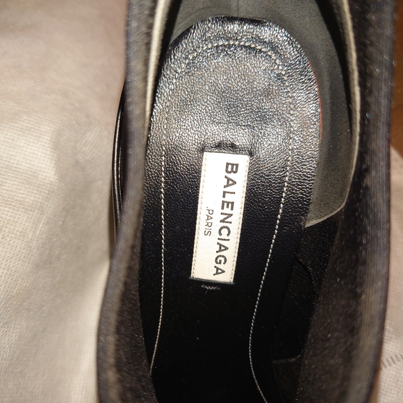 Black BALENCIAGA Bootie Socks Wedge Boots 39/9 - Picture 6 of 7